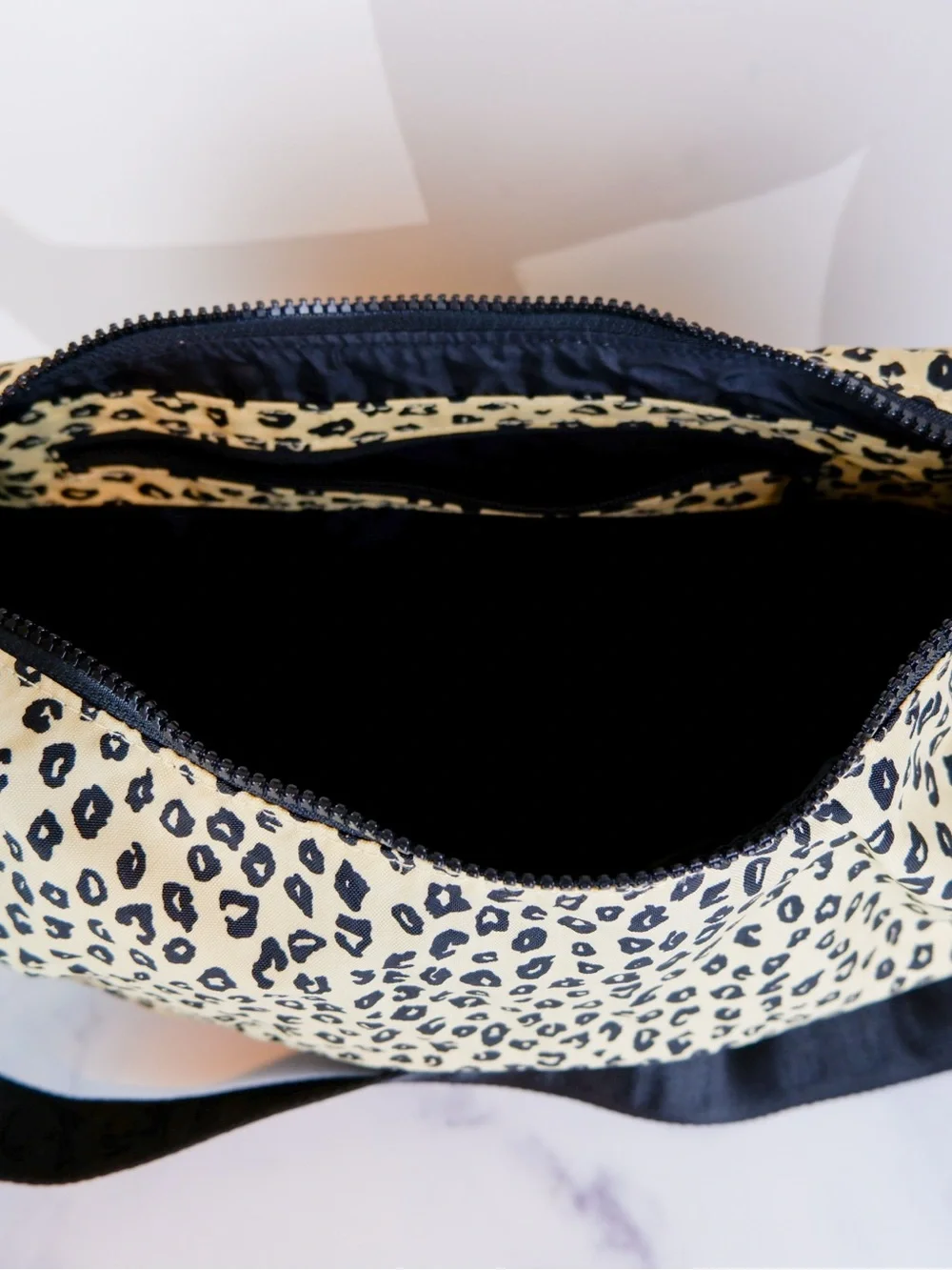 Baggu Cheetah Nylon Crescent Shoulder Bag - Picture 3 of 4